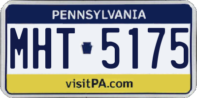 PA license plate MHT5175
