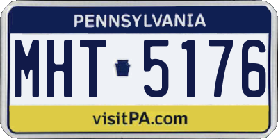 PA license plate MHT5176