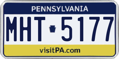 PA license plate MHT5177