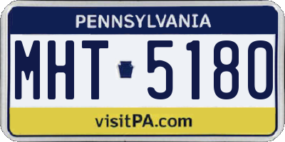 PA license plate MHT5180