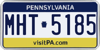 PA license plate MHT5185