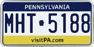 PA license plate MHT5188
