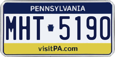 PA license plate MHT5190