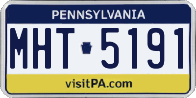 PA license plate MHT5191