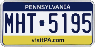 PA license plate MHT5195