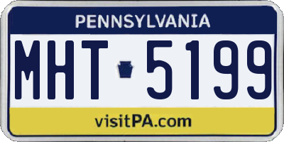 PA license plate MHT5199