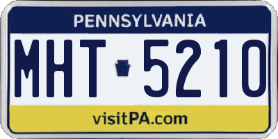 PA license plate MHT5210