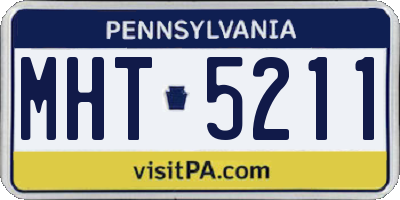 PA license plate MHT5211