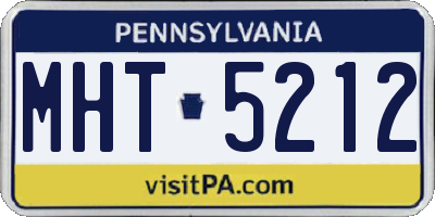 PA license plate MHT5212