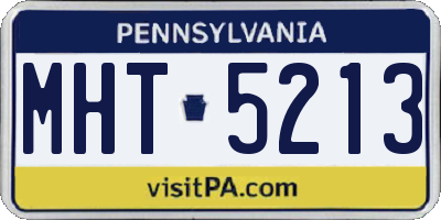 PA license plate MHT5213