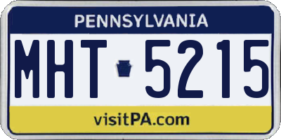PA license plate MHT5215