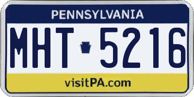 PA license plate MHT5216