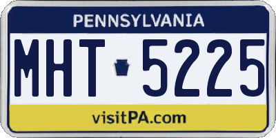 PA license plate MHT5225