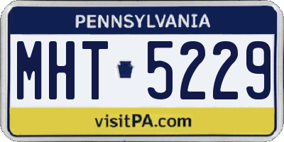 PA license plate MHT5229