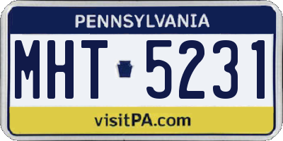 PA license plate MHT5231