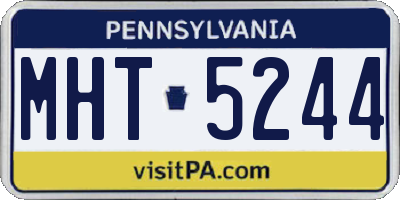 PA license plate MHT5244