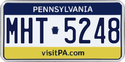 PA license plate MHT5248