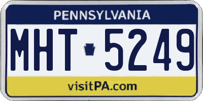PA license plate MHT5249