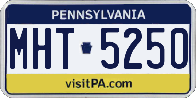 PA license plate MHT5250