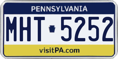 PA license plate MHT5252