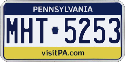 PA license plate MHT5253