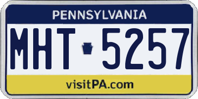 PA license plate MHT5257