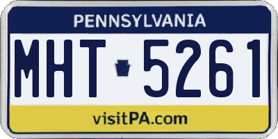 PA license plate MHT5261