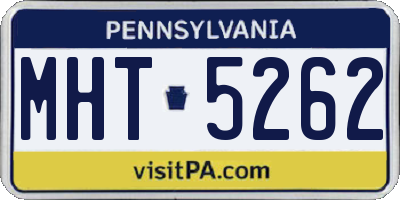 PA license plate MHT5262
