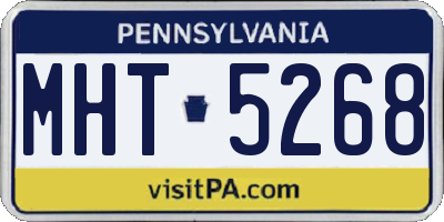 PA license plate MHT5268