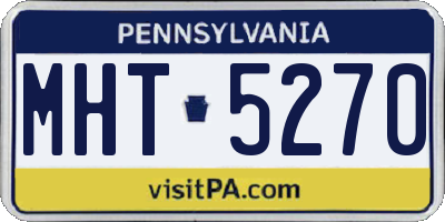 PA license plate MHT5270