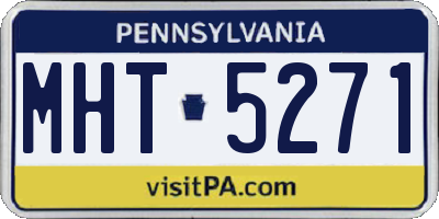 PA license plate MHT5271