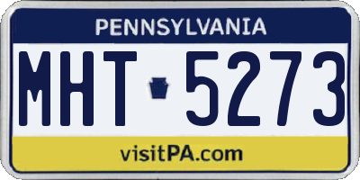 PA license plate MHT5273