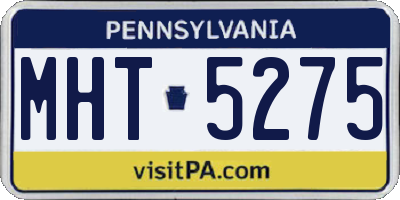 PA license plate MHT5275