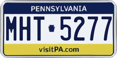 PA license plate MHT5277