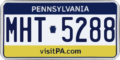 PA license plate MHT5288