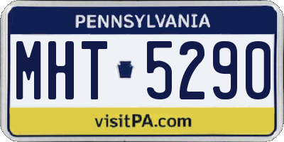PA license plate MHT5290