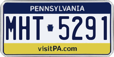 PA license plate MHT5291