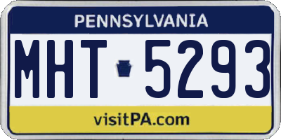 PA license plate MHT5293