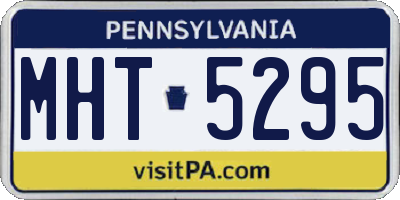 PA license plate MHT5295