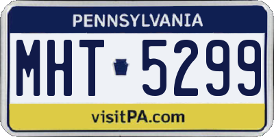 PA license plate MHT5299