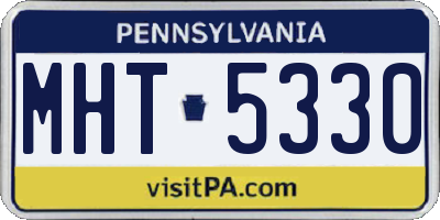 PA license plate MHT5330