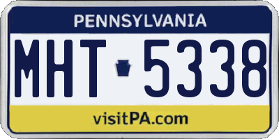 PA license plate MHT5338