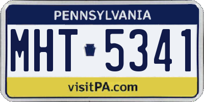 PA license plate MHT5341