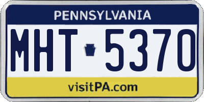 PA license plate MHT5370