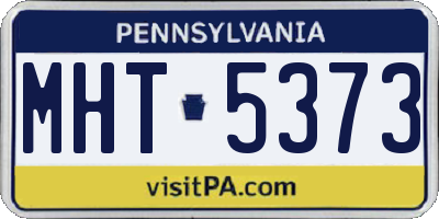 PA license plate MHT5373