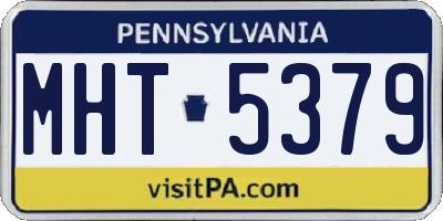 PA license plate MHT5379