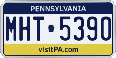 PA license plate MHT5390