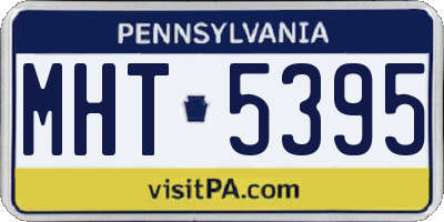 PA license plate MHT5395