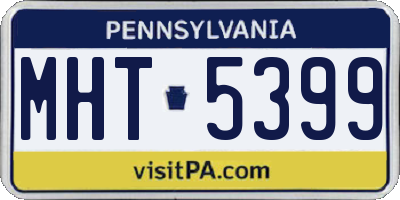 PA license plate MHT5399