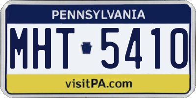PA license plate MHT5410